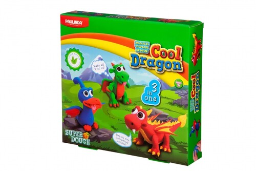 Ліплення та пластилін: Маса для ліплення Super Dough Cool Dragon Дракони 3 в 1 PAULINDA