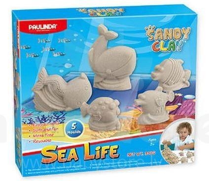 Ліплення та пластилін: Пісок для творчості Sandy clay Морське життя 300г, 5 од PAULINDA