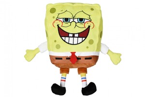 Мягкие игрушки: Мягкая игрушка Exsqueeze Me Plush SpongeBob Fart со звуком Sponge Bob