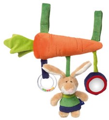 Игрушки на коляску и кроватку: Мини-мобайл Кролик с морковкой Sigikid