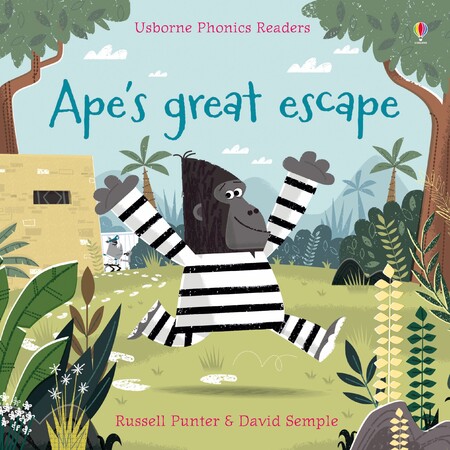 Книги про животных: Ape's Great Escape [Usborne]