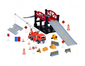 Строительная техника: Игровой набор Строительство моста 35 эл. DRIVEN