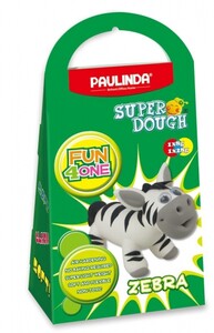 Масса для лепки Super Dough Fun4one Зебра (подвижные глаза) PAULINDA