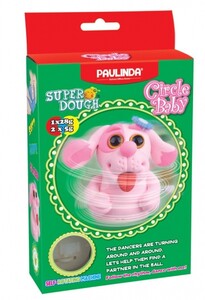 Масса для лепки Super Dough Circle Baby Собака заводной механизм (розовая) PAULINDA