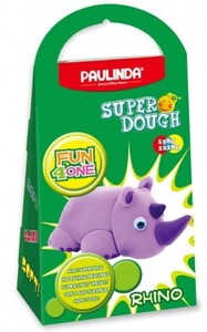 Ліплення та пластилін: Маса для ліплення Super Dough Fun4one Носоріг (рухливі очі) PAULINDA