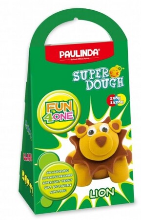 Ліплення та пластилін: Маса для ліплення Super Dough Fun4one Лев (рухливі очі) PAULINDA