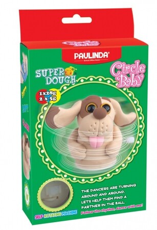 Ліплення та пластилін: Маса для ліплення Super Dough Circle Baby Собака заводний механізм (коричнева) PAULINDA