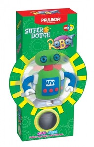 Масса для лепки Super Dough Robot заводной механизм (шагает) (зеленый) PAULINDA