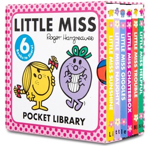 LITTLE MISS POCKET LIBRARY 6 BOARD BOOKS COLLECTION