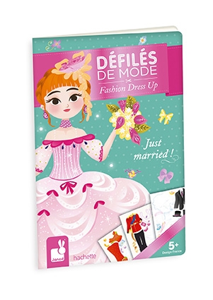 Дневники, раскраски и наклейки: Бумажные куклы - Свадебные наряды Janod