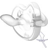 Пустышка ортодонтическая силиконовая Orthosoft, от 0 мес., белая, Nuvita