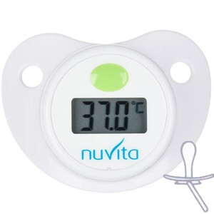Пустышка-термометр, силиконовая, симметричная, от 0 мес., Nuvita