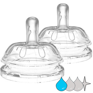 Пустушки та соски: Соски для пляшечки (+ клапан), серія Mimic, від 0 міс., Nuvita