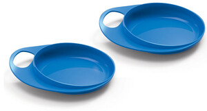 Тарелки: Тарелочки для кормления Easy Eating мелкие, синие, Nuvita