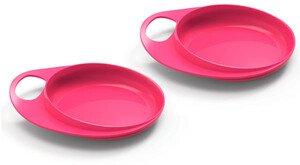 Дитячий посуд і прибори: Тарілочки для годування Easy Eating мілкі, рожеві, Nuvita