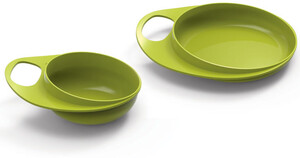 Дитячий посуд і прибори: Тарілочки для годування Easy Eating глибока і дрібна (салатові), Nuvita