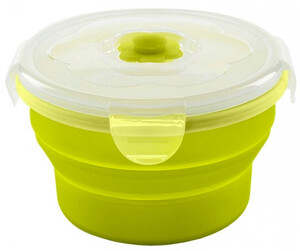 Детская посуда и приборы: Складной контейнер для еды, 230 мл, салатовый, Nuvita