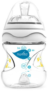 Поильники, бутылочки, чашки: Бутылочка антиколиковая Mimic, 150 мл, белая, Nuvita