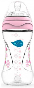 Пляшечки: Пляшка антиколікова Mimic, 250 мл, рожева, Nuvita