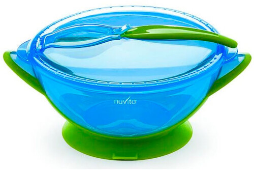 Наборы посуды: Набор для кормления дорожный (синий), Nuvita