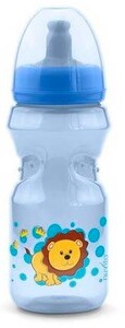Поильники, бутылочки, чашки: Бутылочка непроливайка (370 мл.) Синяя, Nuvita