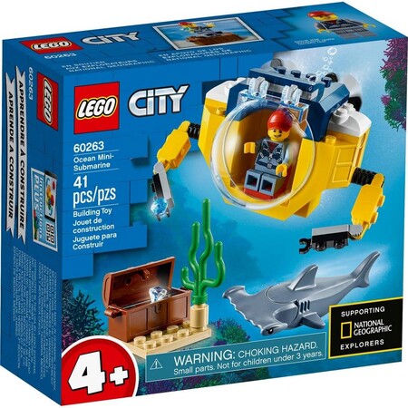 Наборы LEGO: Конструктор LEGO City Океан мини-субмарина 60263