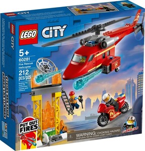 Наборы LEGO: Конструктор LEGO City Пожарный спасательный вертолет 60281