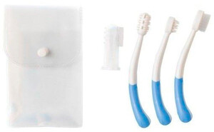 Зубные пасты, щетки и аксессуары: Набор по уходу за зубами (синий), Nuvita