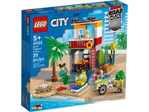 Наборы LEGO: Конструктор LEGO City Спасательный пост на пляже 60328