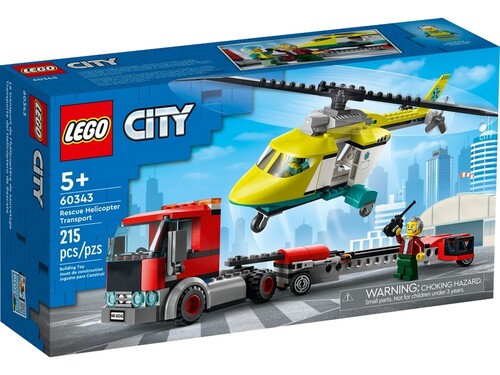 Набори LEGO: Конструктор LEGO City Great Vehicles Перевезення рятувального гелікоптера 60343