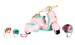 Скутер з коляскою та собачкою (світло), транспорт для ляльок, Lori дополнительное фото 2.