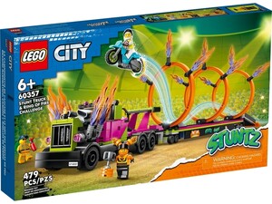 Конструктор LEGO Stuntz Завдання із каскадерською вантажівкою та вогняним колом 60357
