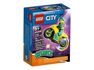 Ігри та іграшки: Конструктор LEGO City Stuntz Каскадерський кібермотоцикл 60358