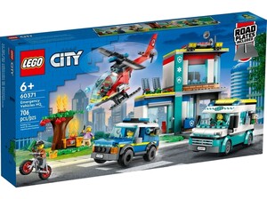 Набори LEGO: Конструктор LEGO City Центр управління рятувальним транспортом 60371