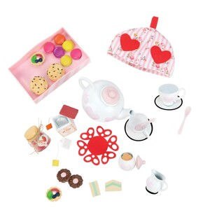 Ігри та іграшки: Набір аксесуарів для ляльок Веселе чаювання (28 предметів), Our Generation