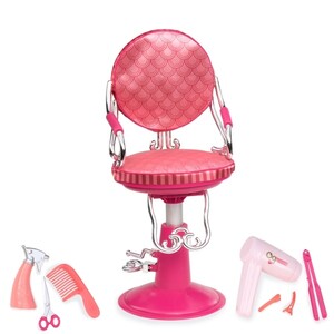 Набір аксесуарів для ляльок Рожеве крісло для салону краси (8 предметів), Our Generation