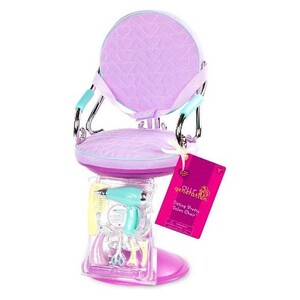 Игры и игрушки: Набор аксессуаров для кукол Фиолетовое кресло для салона красоты (8 предметов), Our Generation