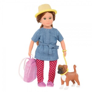 Игры и игрушки: Кукла Надин и собака боксер Наш (15 см), Lori