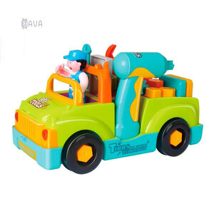 Машинки: Музична машинка «Вантажівка з інструментами», Hola Toys
