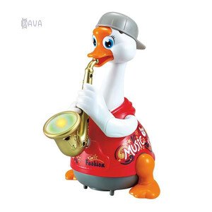 Музыкальные и интерактивные игрушки: Интерактивная музыкальная игрушка «Гусь-саксофонист», красный, Hola Toys