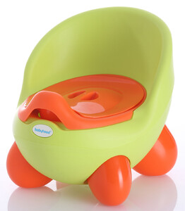Горшки, подставки, коврики: Детский горшок Кью Кью, зелёно-оранжевый, Babyhood