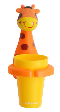 Принадлежности для купания: Стаканчик для зубных щёток Жираф, Babyhood