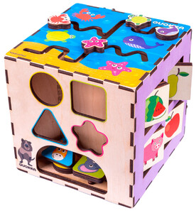 Развивающие игрушки: Интерактивный куб-сортер 20 х 20, Quokka