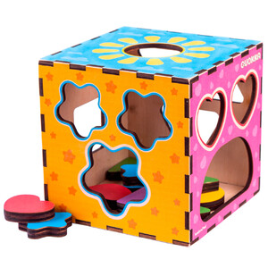 Развивающие игрушки: Интерактивный куб-сортер 16 х 16, Quokka