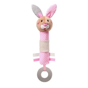 Брязкальця і прорізувачі: М'яка іграшка з пискавкою «Кролиця Юлія», 24 см, BabyOno