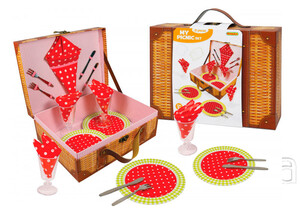 Іграшковий посуд та їжа: Ігрова посуд для пікніка, 21 предмет, Champion