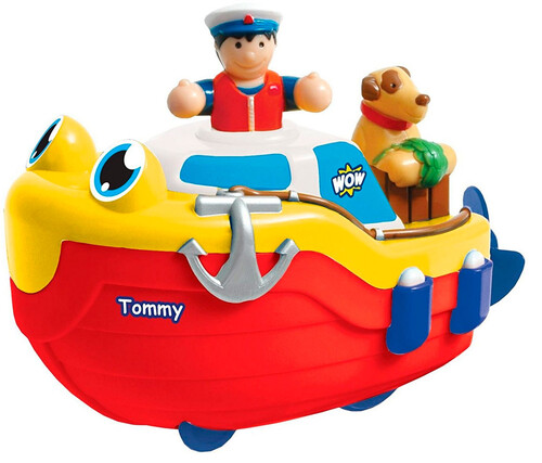 Игрушки для ванны: Іграшка WOW TOYS Tommy Tug Boat bath toy буксирний човен(іграшки для купання)