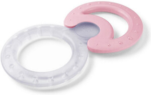 Развивающие игрушки: Набор прорезывателей (охлаждающий и жесткий) розовый, NUK