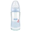 Стеклянная бутылочка First Choice Plus, 240 мл, голубая, NUK