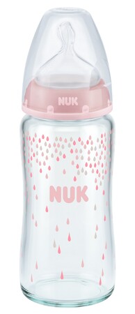 Пляшечки: Скляна пляшка First Choice Plus, 240 мл, рожева, NUK
